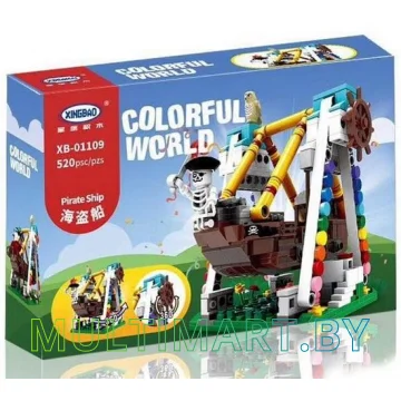 Конструктор XingBao Colorful World XB-01109 Качели Пиратская лодка
